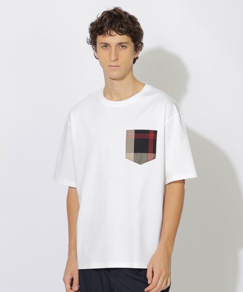 tシャツ チェックポケットTシャツ レディース