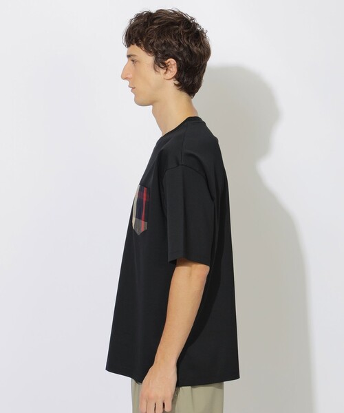 95cm 黒 Tシャツ CB CRESTBRIDGE tシャツ チェックポケットTシャツ レディース