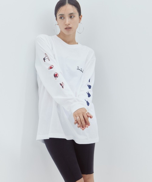 TOGA PULLA カットソー TOGA PULLA tシャツ 「TOGA PULLA/トーガプルラ」Print tee LS