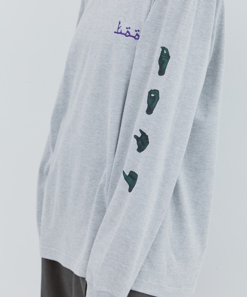 TOGA PULLA 白 長袖T 個性的　美品　レディース　サイズ2 TOGA PULLA TOO PRINT JERSEY L/S TZ251-JK923：カットソー（T