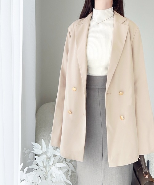 「mily bilet」 テーラードジャケット SMALL ベージュ レディース