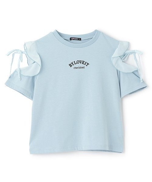 by LOVEiT tシャツ 「接触冷感」肩リボンバックハートTシャツ