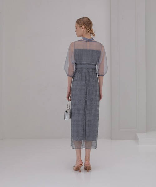 Leja（レジャ） ドレス 「LEJA」ラメチェックチュールボレロIライン