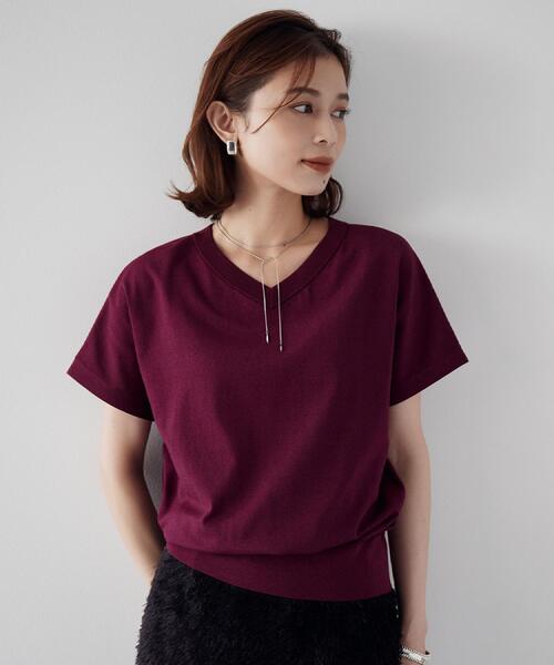 新品タグ付き‼️UNTITLED 【洗える/前後2WAY】ネックプルオーバーニット UNTITLED（アンタイトル） ニット セーター 「洗える/前後2WAY」ネック