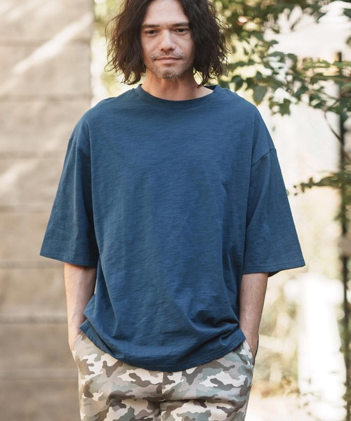 「CAMBIO」 半袖Tシャツ M ブルー メンズ