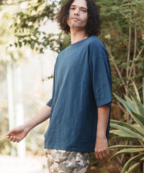 「CAMBIO」 半袖Tシャツ M ブルー メンズ
