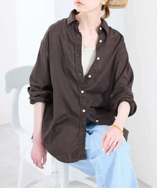 スローブイエナ　リネンコットンレギュラーシャツ SLOBE IENA｜リネンコットンレギュラーシャツ | Rakuten Fashion