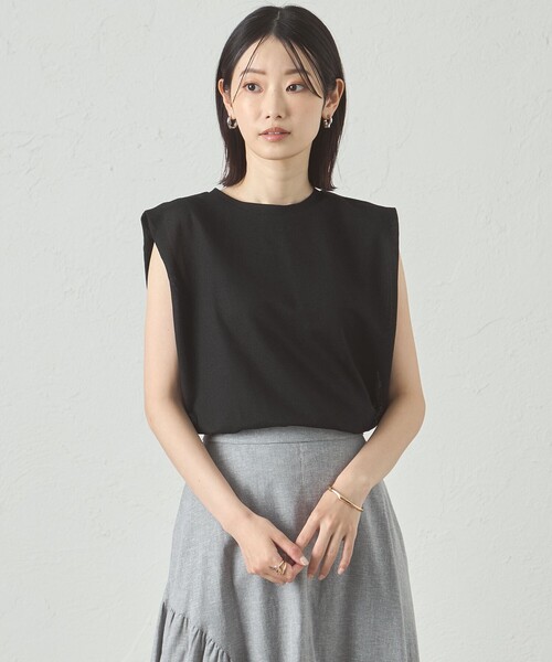 tシャツ 「着回し抜群」リネンライクショルダータックカットソー レディース