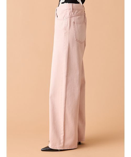 LILY BROWN ピンクデニムパンツ M LILY BROWN ジーンズ デニム デニムパンツ ステップウエスト