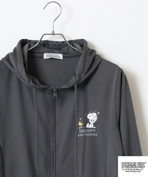 com2ons code コモンスコード PEANUTS スヌーピー パーカー PEANUTS パーカー PEANUTSハニカムドライZIPパーカー メンズ