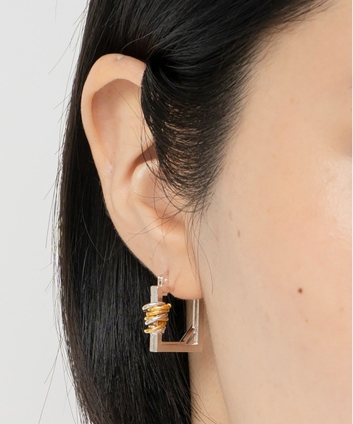 LAPUIS（ラピュイ） ピアス Coil Frame pierced earrings レディース