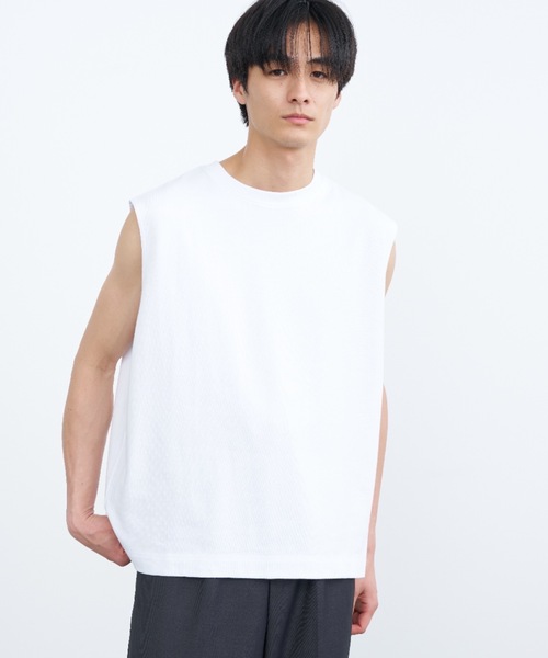 「SINSS」 ノースリーブトップス SMALL ホワイト メンズ