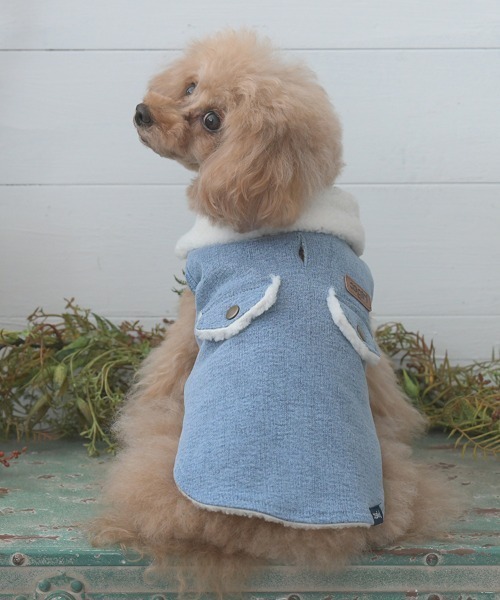 犬服 theN デニムパーカーベスト 楽天市場】名入れ 犬服 デニム ジャケット 小型犬用 (ベスト