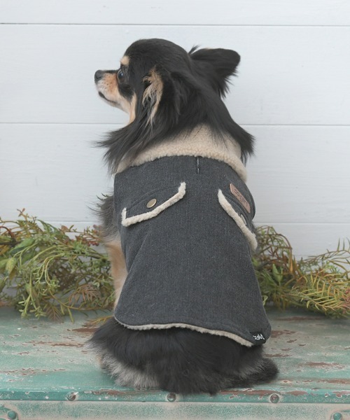 犬服 theN デニムパーカーベスト 楽天市場】名入れ 犬服 デニム ジャケット 小型犬用 (ベスト