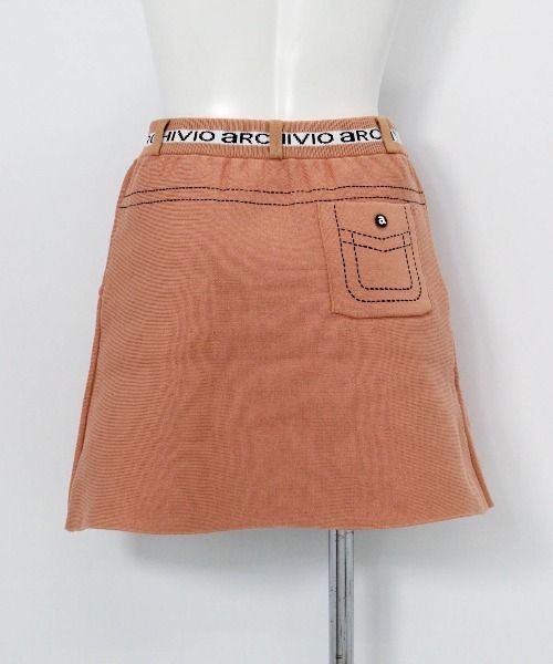 archivio（アルチビオ） スカート 「LADIES」ステッチ風プリントニット