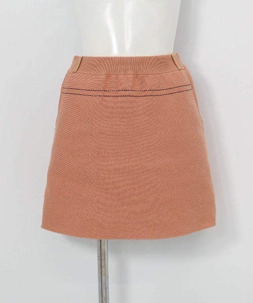 archivio（アルチビオ） スカート 「LADIES」ステッチ風プリントニット