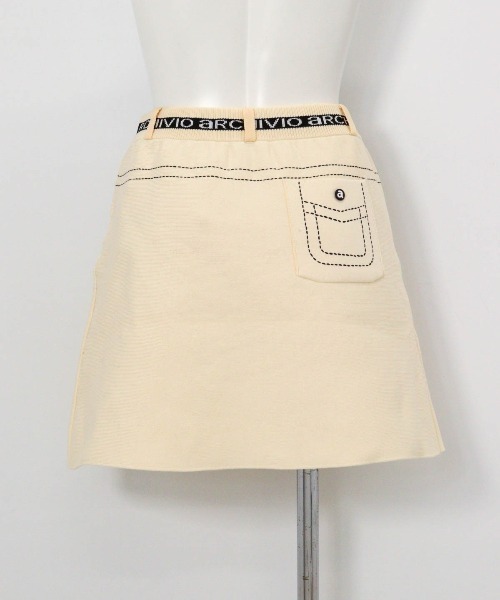 archivio（アルチビオ） スカート 「LADIES」ステッチ風プリントニット