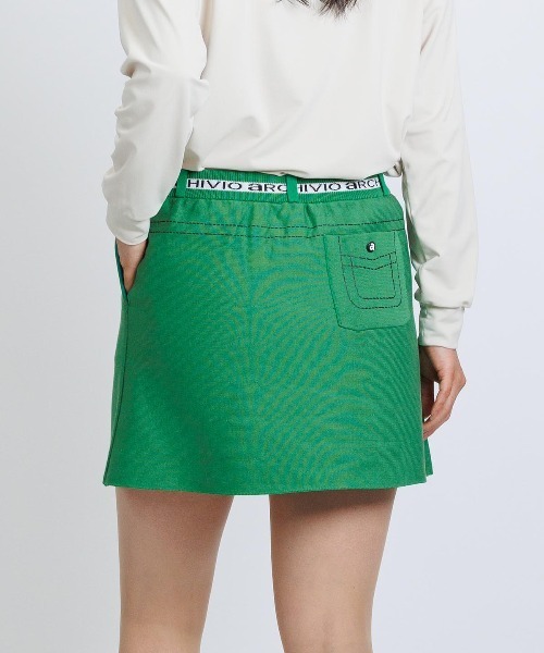 archivio（アルチビオ） スカート 「LADIES」ステッチ風プリントニット