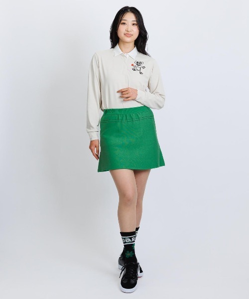 archivio（アルチビオ） スカート 「LADIES」ステッチ風プリントニット