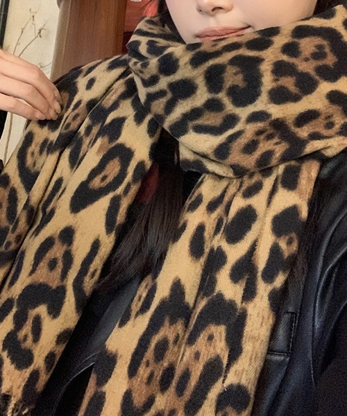 c.u.l マフラー ストール ヒョウ柄 レオパード マフラー ストール