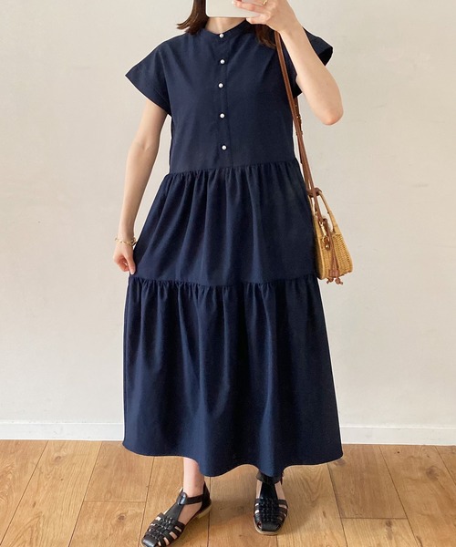 「Emma Taylor」 半袖ワンピース FREE ネイビー レディース_画像7