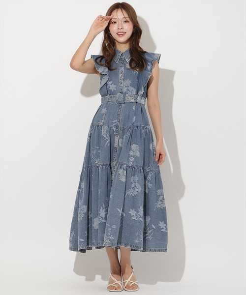 AND COUTURE（アンドクチュール） ワンピース 夏 デニムフラワー 