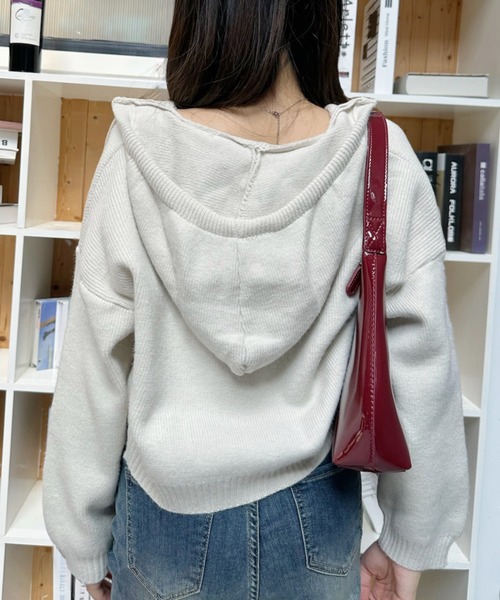 即完品⭐️美品　ISA BOUDER 限定品　ニットパーカー　11747391 Ada. パーカー ジップアップ ニット パーカー レディース : ZOZOTOWN