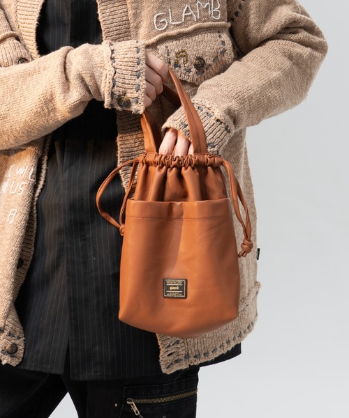 glamb（グラム） ハンドバッグ Synth Leather Drawstring Bag / シンセ