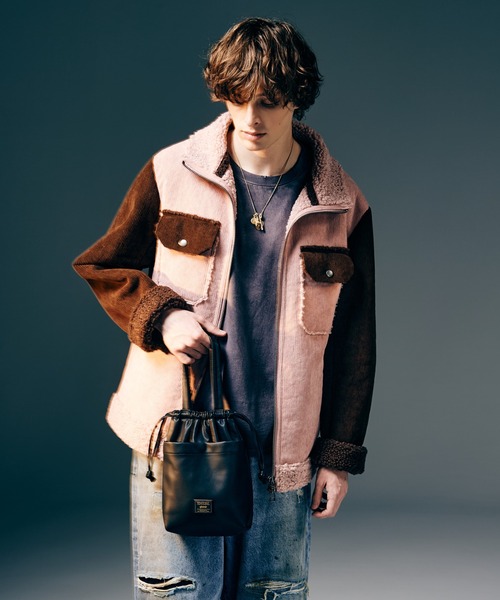 glamb（グラム） ハンドバッグ Synth Leather Drawstring Bag / シンセ
