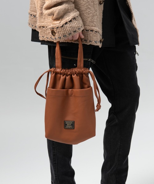 glamb（グラム） ハンドバッグ Synth Leather Drawstring Bag / シンセ