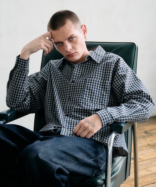 Regen Glanz シャツ basic cropped stripe shirt/ベーシッククロップド