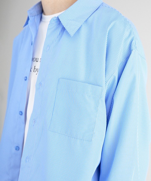 Regen Glanz シャツ basic cropped stripe shirt/ベーシッククロップド