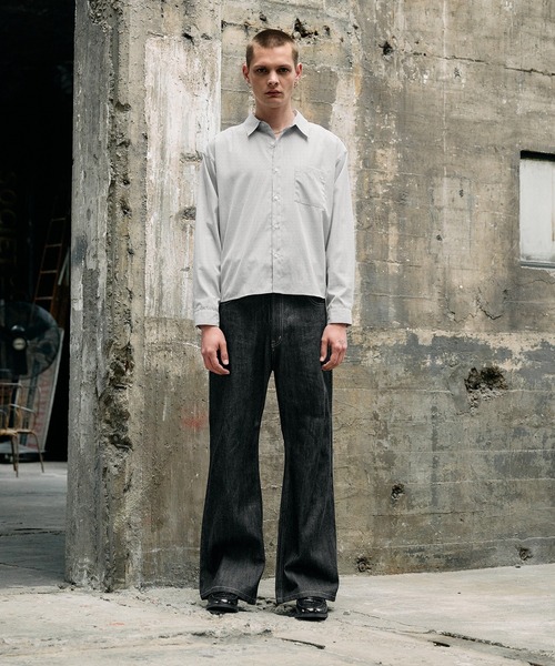 Regen Glanz シャツ basic cropped stripe shirt/ベーシッククロップド