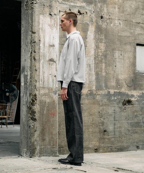 Regen Glanz シャツ basic cropped stripe shirt/ベーシッククロップド