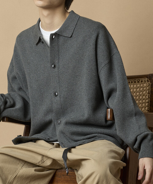 カーディガン 限定展開 Relax Fit スウェットライク ポロカラー カーディガン メンズ | FREAK'S STORE | 12