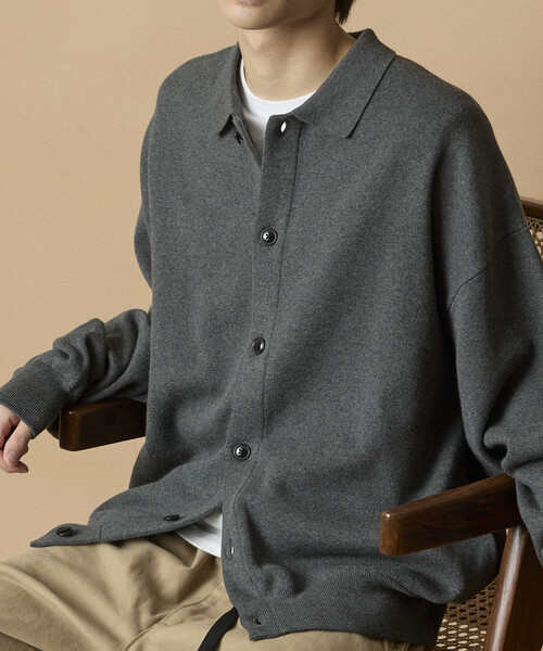 カーディガン 限定展開 Relax Fit スウェットライク ポロカラー カーディガン メンズ | FREAK'S STORE | 08