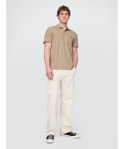 「GAP」 半袖ポロシャツ S ネイビー メンズ_画像3