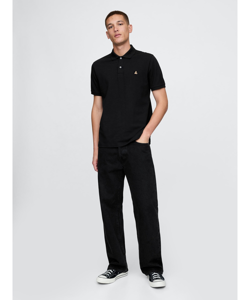 「GAP」 半袖ポロシャツ S ネイビー メンズ_画像5