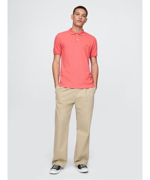 「GAP」 半袖ポロシャツ S ネイビー メンズ_画像7