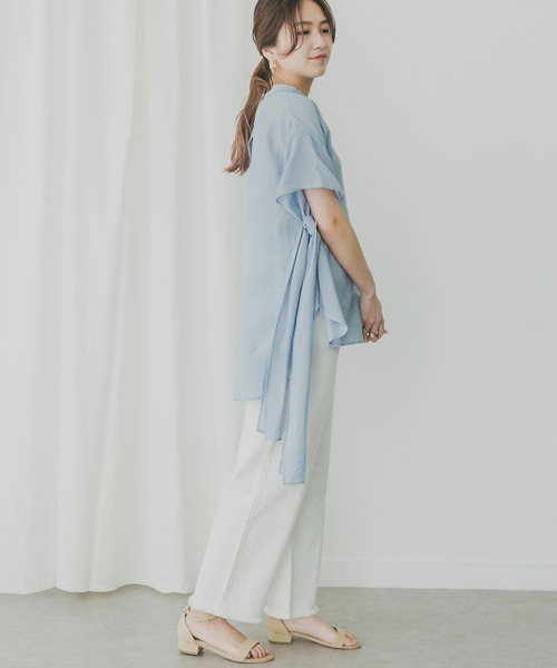 「KBF」 半袖ブラウス ONE ブラック レディース_画像4