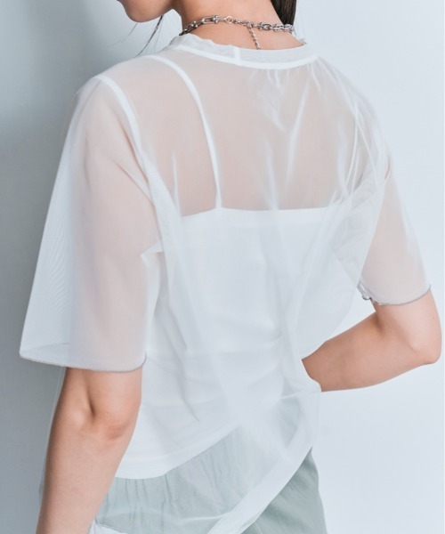 [W:Huku] трикотаж с коротким рукавом M "теплый" белый женский 