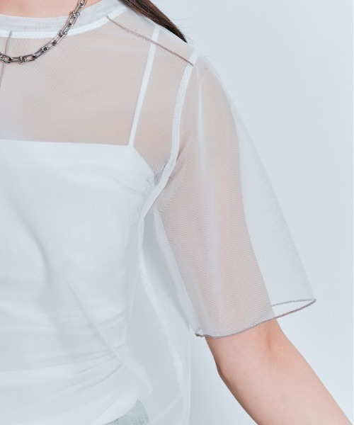 [W:Huku] трикотаж с коротким рукавом M "теплый" белый женский 