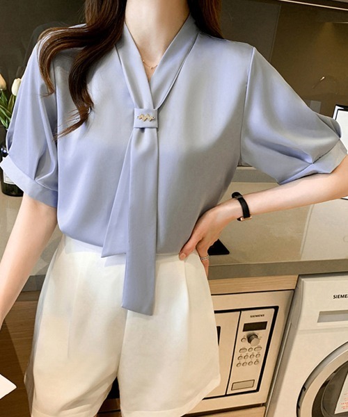 「Miniministore」 半袖ブラウス X-LARGE ホワイト レディース_画像8