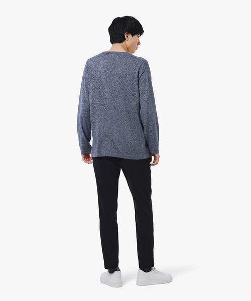 【グレー】スリムフィット ウールライクストレッチスラックス LACOSTE（ラコステ） スラックス スリムフィット ウールライク