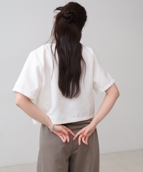 「Bab」 ノーカラージャケット M ピンク レディース_画像6