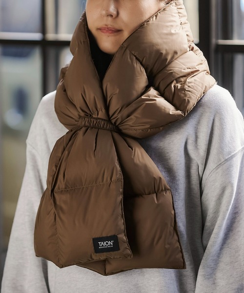 TAION（タイオン） マフラー ボリュームダウンスカーフ TAION-R201VMT