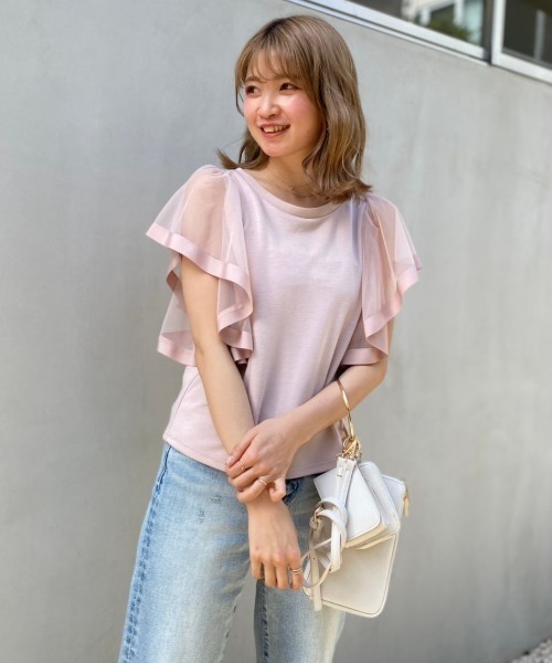 「rienda」 半袖カットソー FREE ブラウン レディース_画像9