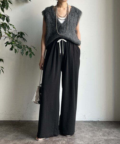 新品】チャコット イージーパンツ チャコールグレー Mサイズ 8分丈