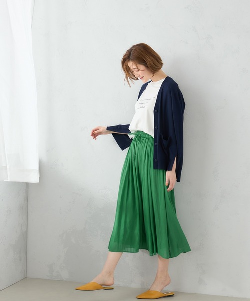 「Petit Honfleur」 ニットカーディガン M グレー レディース_画像2