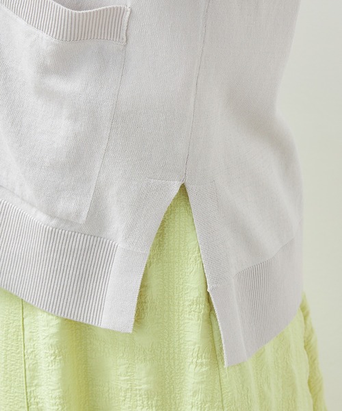 「Petit Honfleur」 ニットカーディガン M グレー レディース_画像5